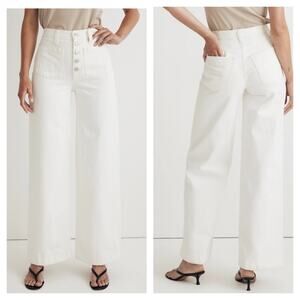 Madewell Superwide-Leg Jeans Tile White size 28